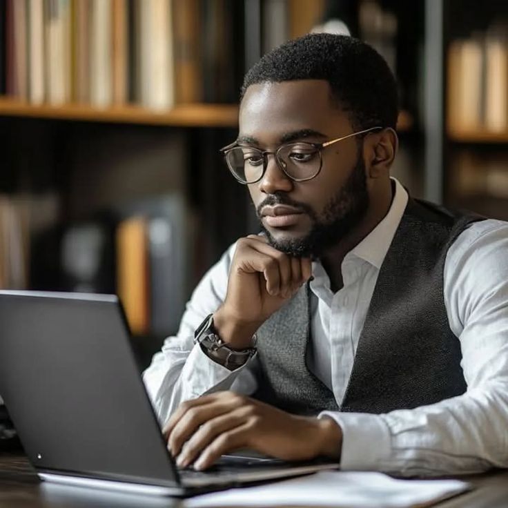 Professional at work in East Africa office