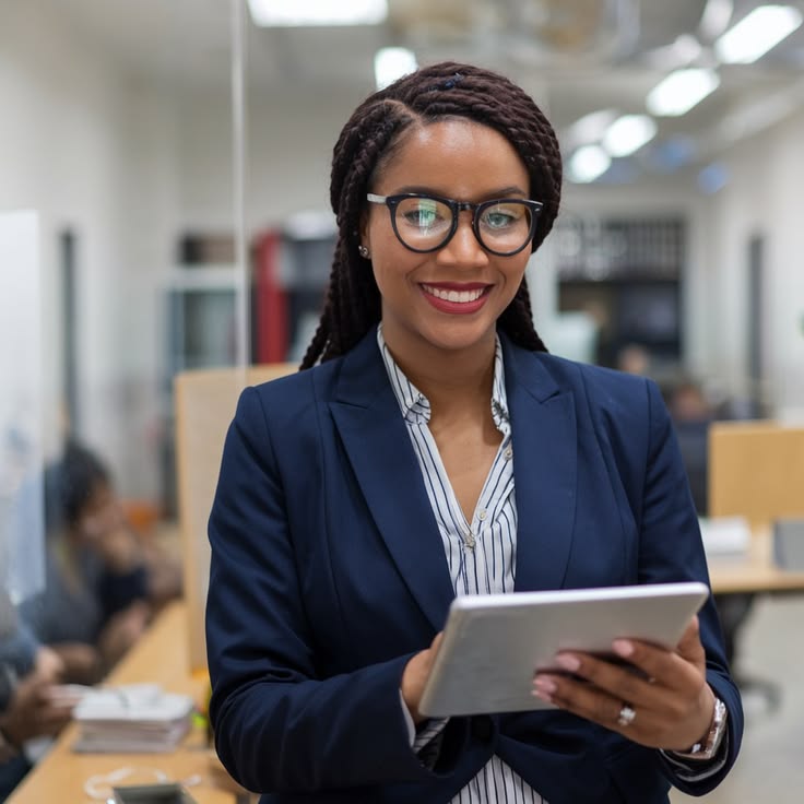 Professional African woman smiling